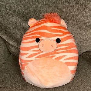 Squishmallows Orange and White Zebra Plush